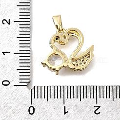 Brass Micro Pave Cubic Zirconia Pendants&nbsp;KK-P336-27G-04