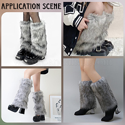 Polyester Imitation Fox Hair Boot Cover&nbsp;AJEW-WH20130-37B