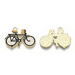Light Gold Plated Alloy Jewelry Enamel Pendants&nbsp;PALLOY-Z001-29A