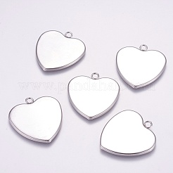 Tarnish Resistant 304 Stainless Steel Pendant Cabochon Settings&nbsp;X-STAS-K148-04B