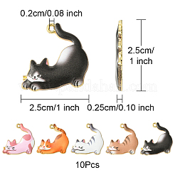 10Pcs Rack Plating Alloy Enamel Pendants&nbsp;FIND-FS0002-53A
