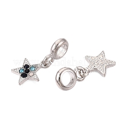Alloy Colorful Rhinestone European Dangle Charms&nbsp;FIND-Q121-04P