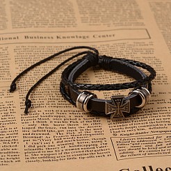 Imitation PU Leather Multi-strand Bracelets&nbsp;BJEW-O129-12