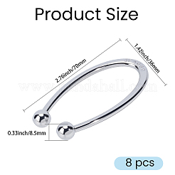 8Pcs U Shape Alloy Bikini Clips Buckles&nbsp;FIND-GF0009-42P