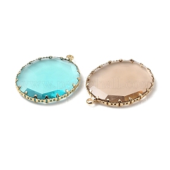 Brass with K9 Glass Pendants&nbsp;KK-C024-49KCG