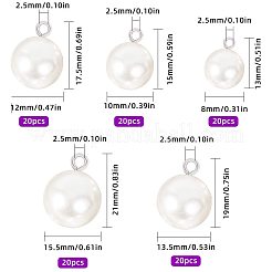 Resin Imitation Pearl Pendants/Shank Buttons&nbsp;BUTT-PH0004-14