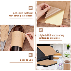 kraft paper Adhesive Stickers&nbsp;STIC-WH0304-005C