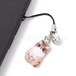 Cat Alloy Enamel Mobile Straps&nbsp;HJEW-JM01441