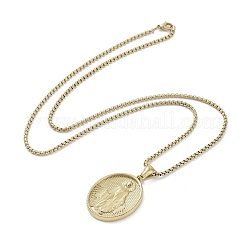 201 Stainless Steel Pendant Necklaces&nbsp;NJEW-C034-35G