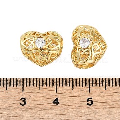 Rack Plating Brass Micro Pave Cubic Zirconia Pendants&nbsp;KK-R166-10G