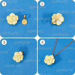 120Pcs Alloy Glue On Flat Pad Pendant Bails&nbsp;FIND-SP0001-88G