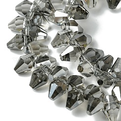 Transparent Electroplate Glass Beads Strands&nbsp;GLAA-K064-06A-PL01