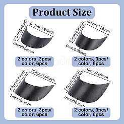 24Pcs 8 Styles Plastic Hat Brim Board for Peaked Cap&nbsp;AJEW-NB0009-41