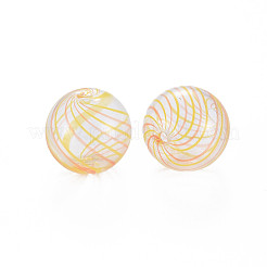 Transparent Handmade Blown Glass Globe Beads&nbsp;GLAA-T012-34A