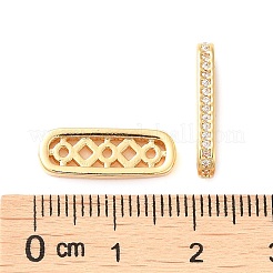 Brass Micro Pave Cubic Zirconia Multi-Strand Links&nbsp;KK-P239-02B-G