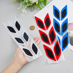 3 Sets 3 Colors Leaf Shape Resin Car Door Protector Anti-collision Strip Sticker&nbsp;STIC-FH0001-15B