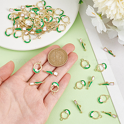40Pcs 2 Styles Tulip Alloy Enamel Pendants&nbsp;FIND-PH0021-39
