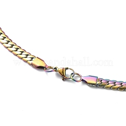 304 Stainless Steel Cuban Link Chain Necklace for Men Women&nbsp;NJEW-E093-01MC-01