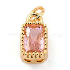 Real 18K Gold Plated Brass Inlaid Cubic Zirconia Charms&nbsp;ZIRC-L100-075G-08
