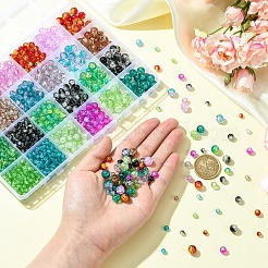 1776Pcs 3 Styles Spray Painted Crackle Glass Beads Sets&nbsp;CCG-YW0001-18