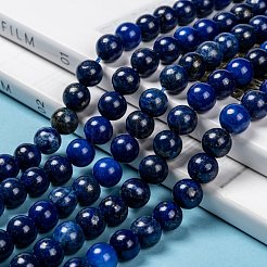 Natural Lapis Lazuli Beads Strands&nbsp;G-G087-8mm