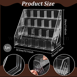 4-Tier 20-Grid Acrylic Card Display Riser Stands&nbsp;ODIS-WH0030-339B