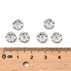 Brass Rhinestone Spacer Beads&nbsp;RB-A014-L8mm-01S-NF