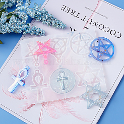 DIY Star of David & Ankh Cross Silicone Resin Casting Molds&nbsp;DIY-SC0013-07