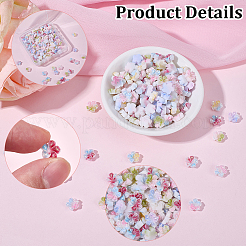 180Pcs 6 Colors Flower Resin Cabochons&nbsp;MRMJ-SC0001-58