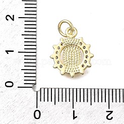 Brass Micro Pave Cubic Zirconia Pendants&nbsp;KK-P336-04B-G