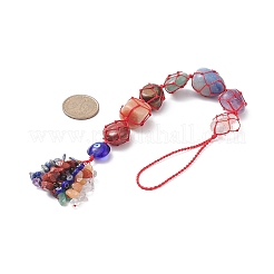 7 Chakra Nuggets Natural Gemstone Pocket Pendant Decorations&nbsp;HJEW-JM01049-04