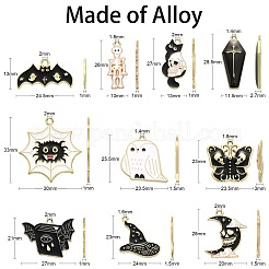 20Pcs 10 Styles Alloy Enamel Pendants&nbsp;ENAM-CJ0004-33