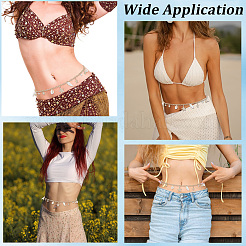 1Pc Summer Beach Alloy Starfish & Natural Shell & Imitation Pearl Tassel Waist Chains for Women&nbsp;AJEW-CY0003-27