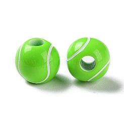 Spray Printed Opaque Acrylic European Beads&nbsp;SACR-P031-26B-02