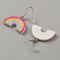 5 Pairs Iron Resin Dangle Earring Sets&nbsp;EJEW-WH20072-002E-GP