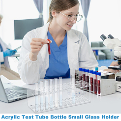 Transparent Acrylic Test Tube Stand&nbsp;AJEW-WH0314-539