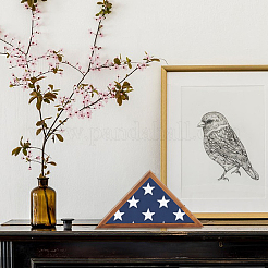 Triangle Wooden Wall Mounted Foldable Flag Cases&nbsp;ODIS-WH0331-22