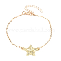 Alloy Micro Pave Clear Cubic Zirconia Link Bracelets for Women&nbsp;AL-CBA3C8B-04G