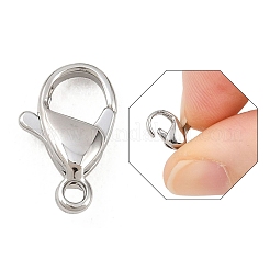 Tarnish Resistant 316 Surgical Stainless Steel Lobster Claw Clasps&nbsp;X-STAS-316-FL12A