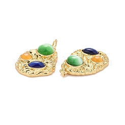 Rack Plating Cat Eye Pendants&nbsp;KK-I689-11G
