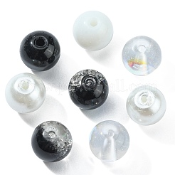 100Pcs Spray Painted Crackle Glass Beads&nbsp;GLAA-CJ0002-15