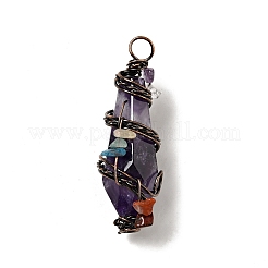 Natural Amethyst Pointed Big Pendants&nbsp;G-G860-03R-01
