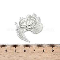 304 Stainless Steel Irregular Cuff Rings&nbsp;RJEW-D306-09P