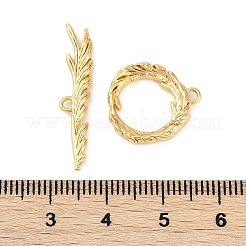 Brass Toggle Clasps&nbsp;KK-K391-03G