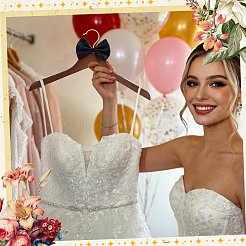 2Pcs Wood Wedding Hanger&nbsp;AJEW-GA0010-43
