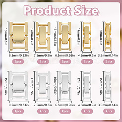 24Pcs 12 Styles Eco-Friendly Brass Watch Band Clasps&nbsp;KK-DR0001-65