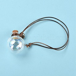 Round Glass Cork Bottles Ornament&nbsp;GLAA-D002-06