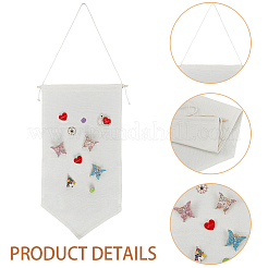 2Pcs 2 Colors Cotton Wall Hanging Brooch Organizer Storage&nbsp;AJEW-CP0010-43