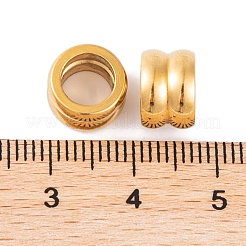 Ion Plating(IP) 304 Stainless Steel European Beads&nbsp;FIND-Q103-02G