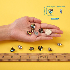 Electroplated Glass Charms&nbsp;EGLA-TA0001-07